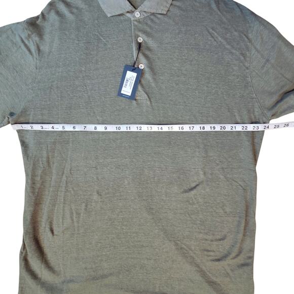 Peter Millar Crown Crafted Greystone Linen Short Sleeve Polo Shirt Sz L NWT - Picture 4 of 9